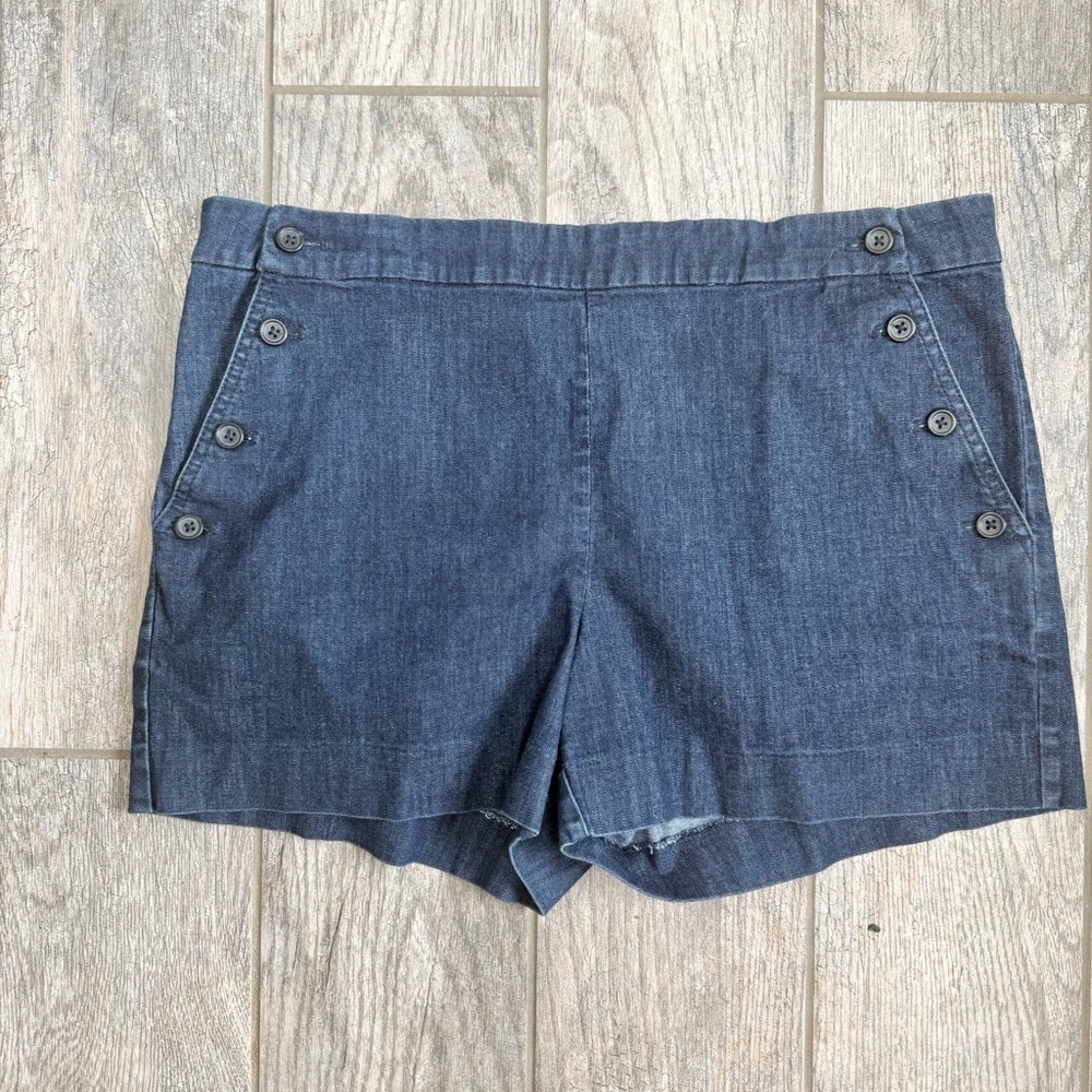 Banana Republic Indigo Denim shorts sz12 sailor - Picture 10 of 10